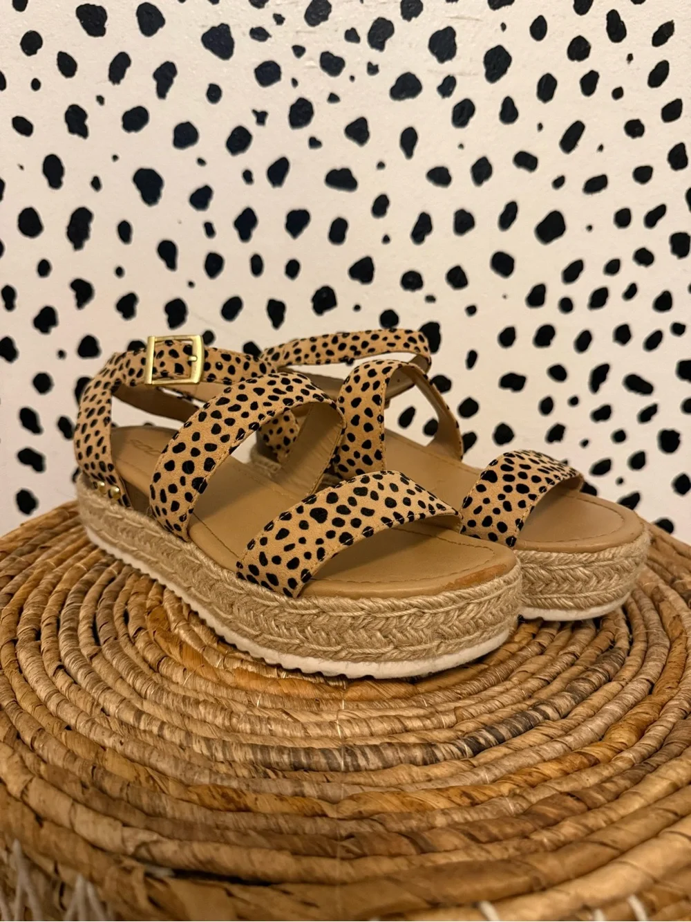 Soda Leopard Print Platform Sandals